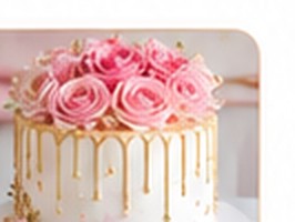 Pink drip cake
