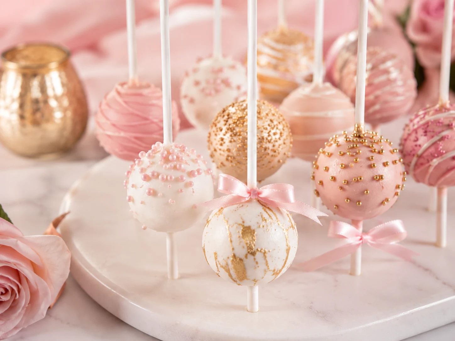 Decorated cake pops